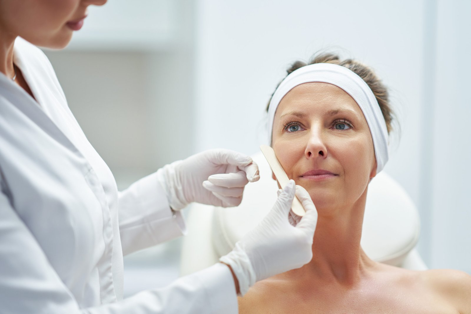 Medical cosmetology treatment being performed at Couture Dermatology and Laser