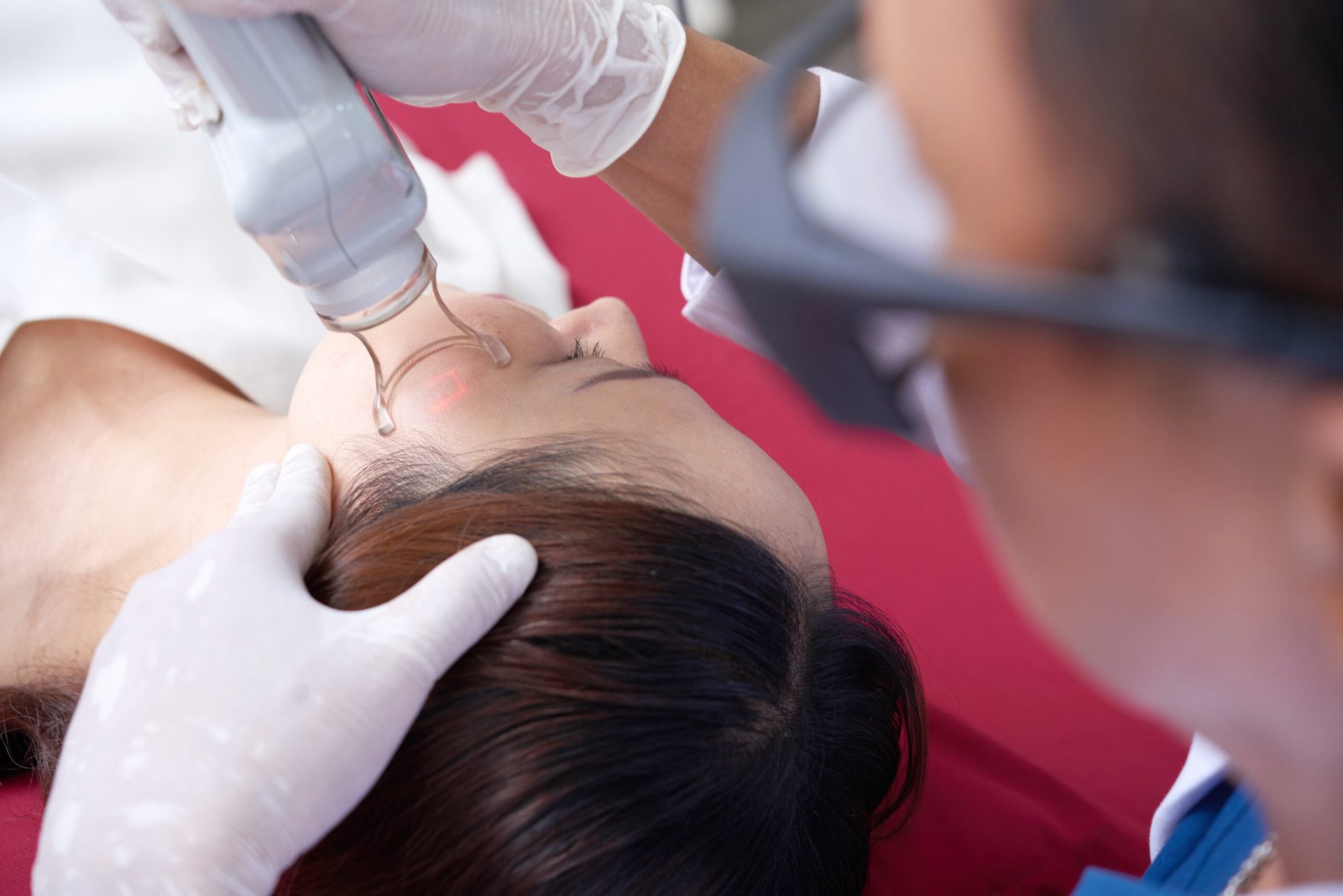 Laser skin resurfacing treatment session at Couture Dermatology and Laser
