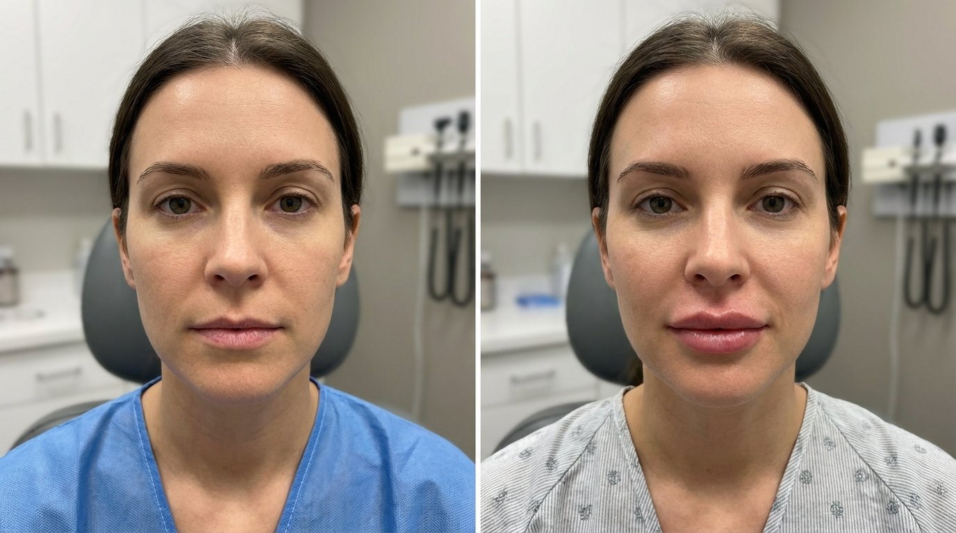 Lip Enhancement before and after results at Couture Dermatology and Laser Beverly Hills Beverly Hills