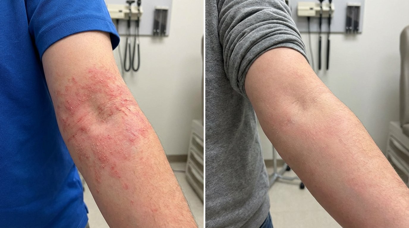 Eczema Treatment before and after results at Couture Dermatology and Laser Beverly Hills