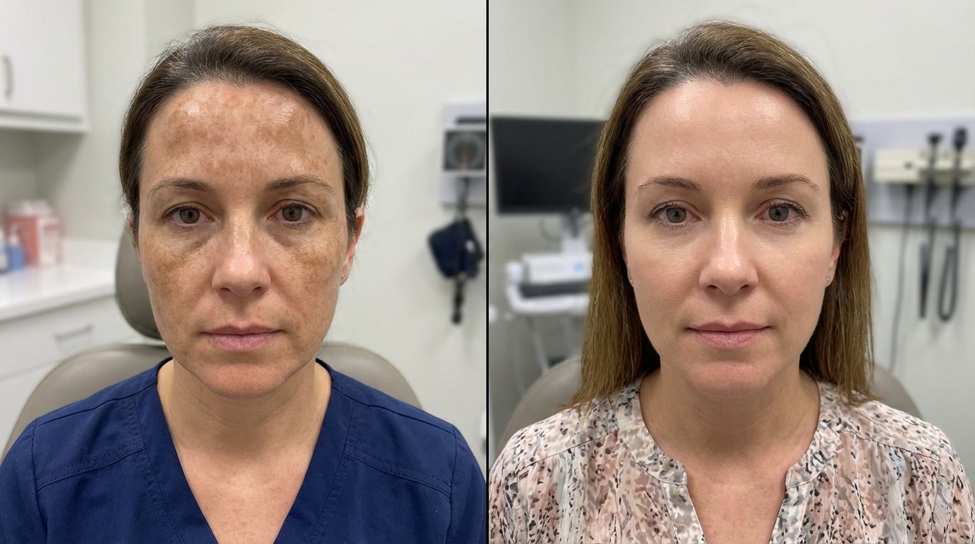 Melasma Correction before and after results at Couture Dermatology and Laser Beverly Hills