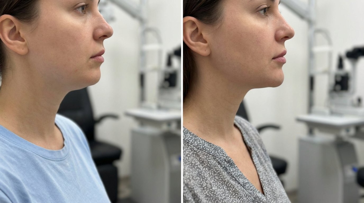Chin Contouring before and after results at Couture Dermatology and Laser Beverly Hills Beverly Hills